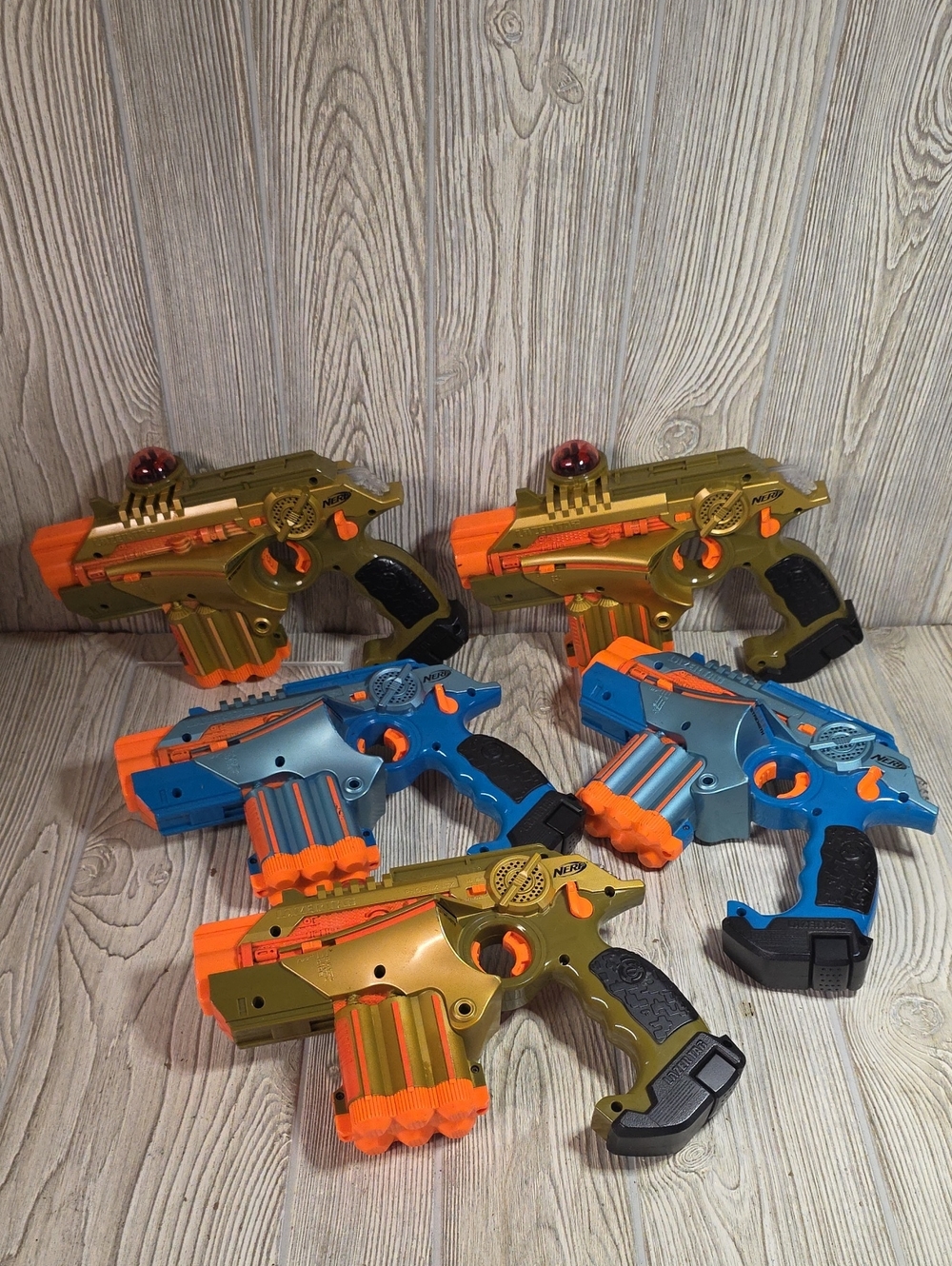 Nerf Lazer Tag Phoenix LTX Tagger Toy Blasters Vintage 2008 Lot of 5 For Parts